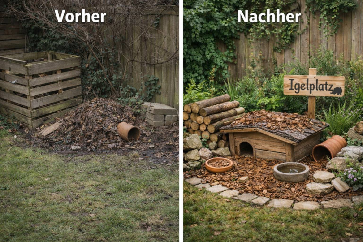 Igel in seinem Lebensraum