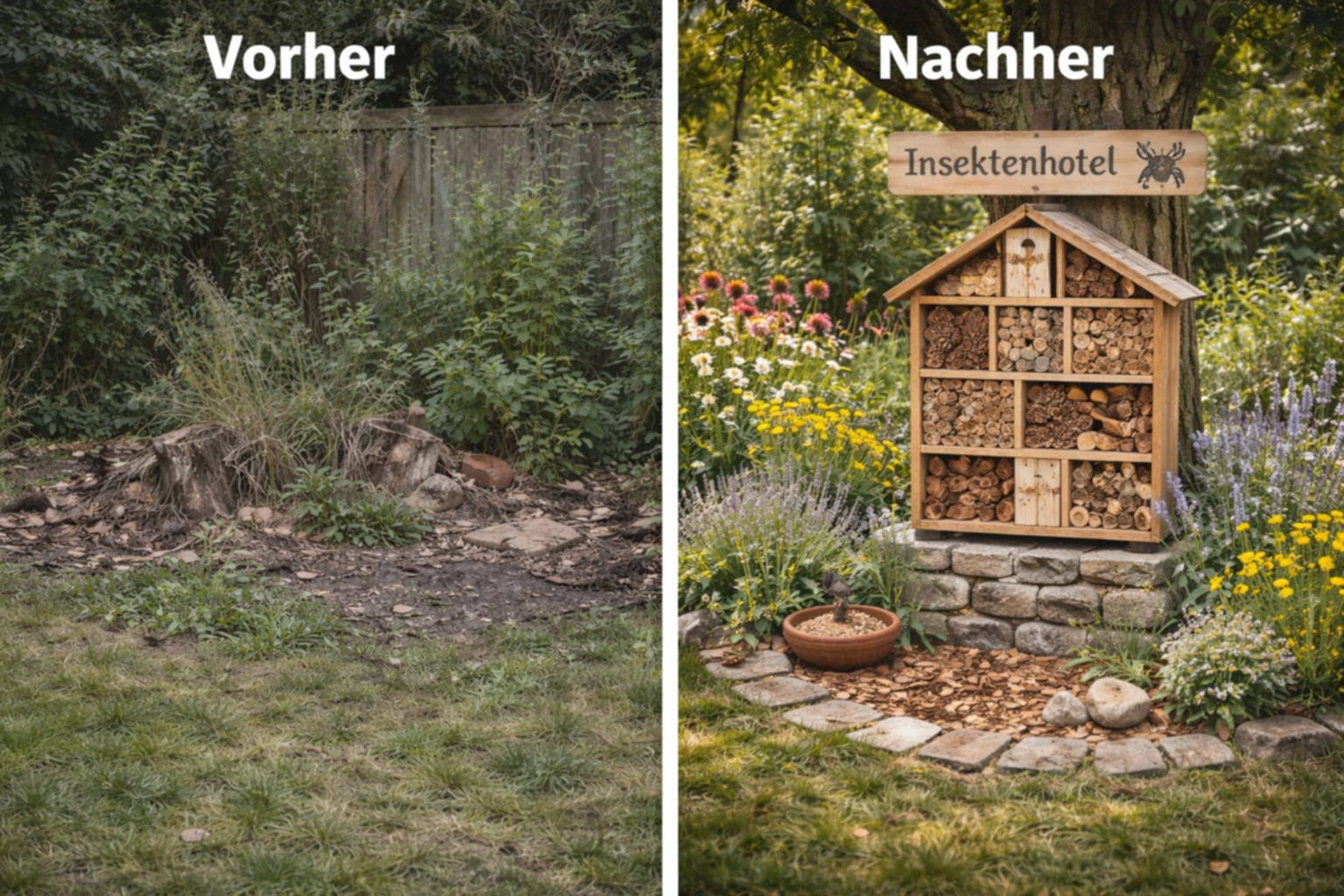 Insektenhotel für Wildbienen und Insekten