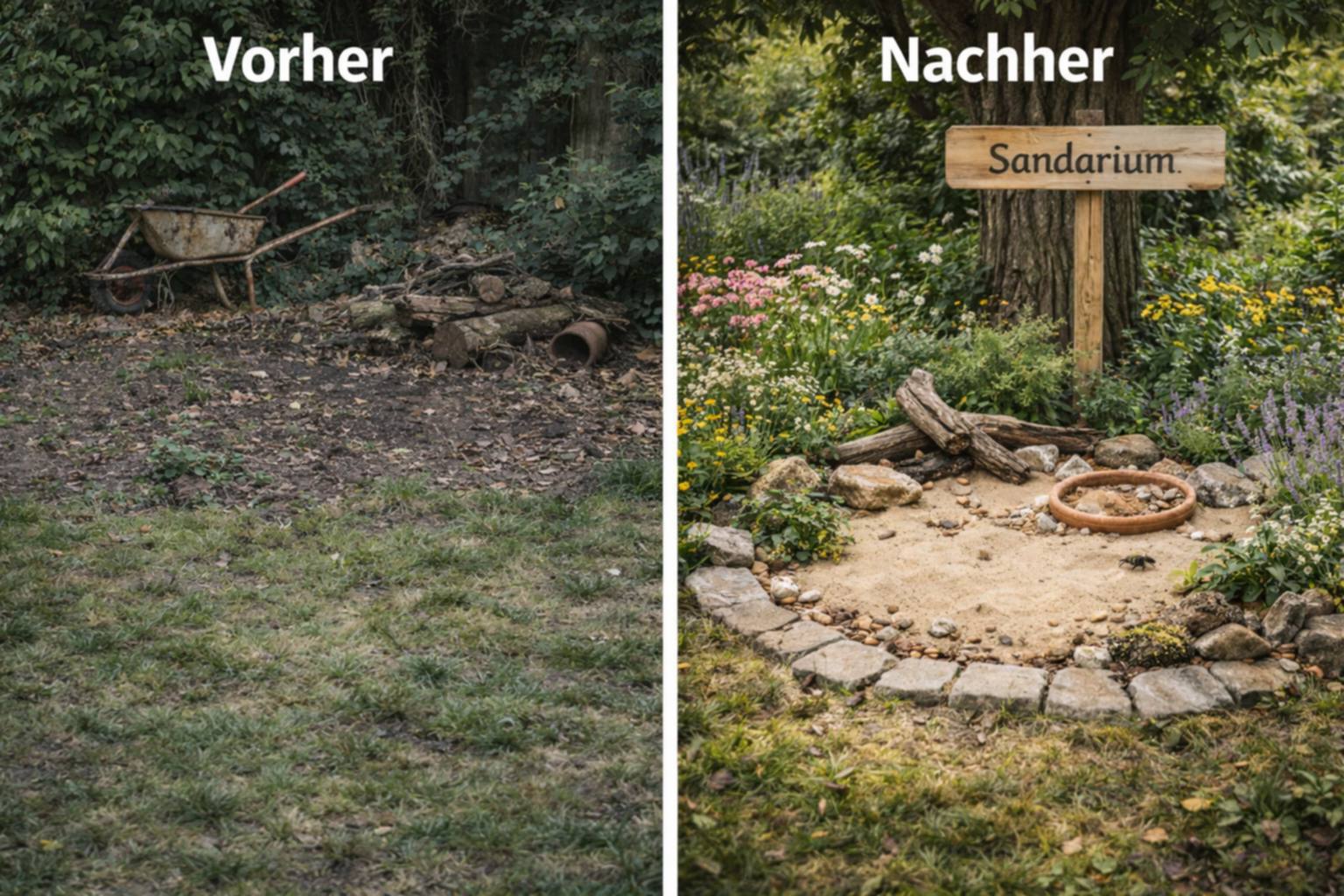 Sandarium – Nistplatz für bodennistende Wildbienen
